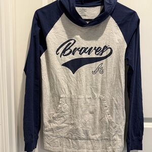 Genuine Merchandise Braves Hoodie - Navy and Cream